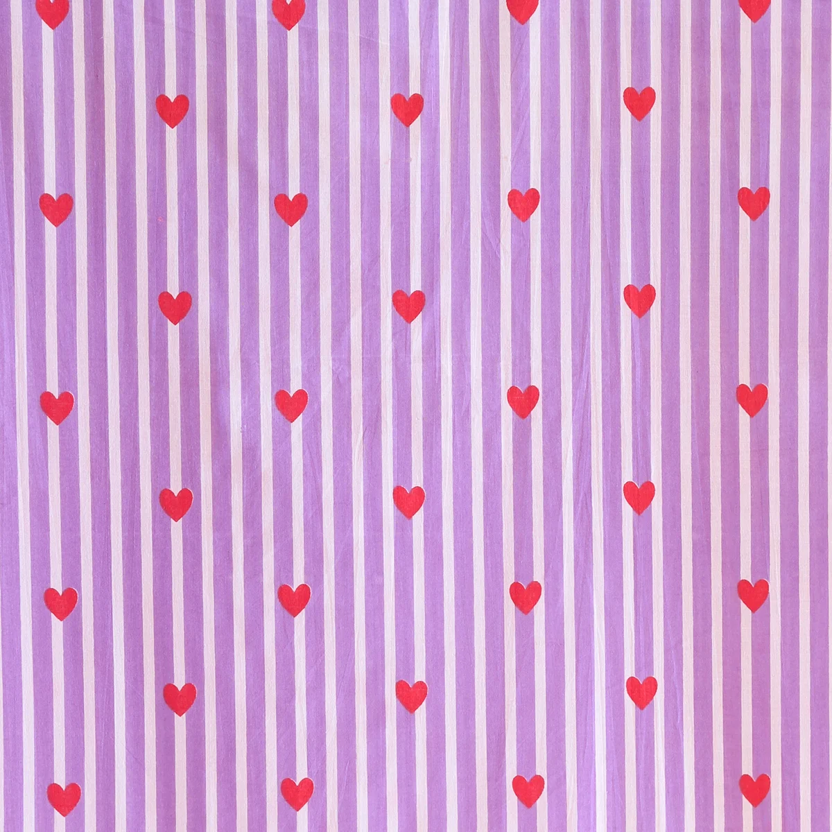 3-yard-pure-cotton-fabric-handmade-purple-stripe-hart-print SPCF-389 (1) 3 Yard Pure Cotton Fabric Handmade Purple Stripe & Hart Print - Image 1