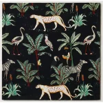 Black Jungle Safari Print 100% Cotton Bandana (21" x 21") - Image 8