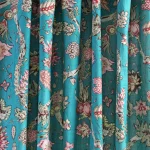 Green Floral Cotton Fabric by Yard Indian Block Print - Image 2