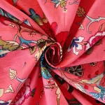 Hand Block Print Cotton Fabric Coral Pink Kurti Suit Sewing Cloths - Image 4