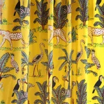 Yellow Forest Print Cotton Fabric Women Kurti Material - Image 2