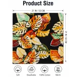 Indian Handmade Black Palm Leaf Cotton Bandana 21" - Image 9