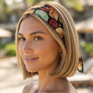 Indian Handmade Black Palm Leaf Cotton Bandana 21" - Image 6