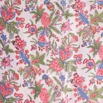 Indian Handmade Floral Printed Cotton Fabric 2.5 Yard
