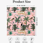 Indian Pink Forest Safari Print Cotton Bandana For Women - Image 8