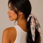 Indian Pink Forest Safari Print Cotton Bandana For Women - Image 2