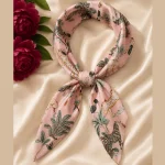 Indian Pink Forest Safari Print Cotton Bandana For Women - Image 7