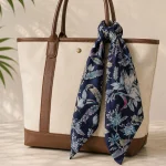 Navy Blue Monkey & Jungle Floral 100% Cotton Bandana (21" x 21") - Image 7