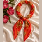 Orange Tiger Striped Cotton Bandana - Hair Wrap & Neck Scarf - Image 7