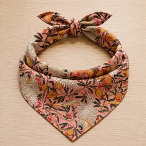 Pink Cotton Bandana 21" Eagle Bird Print Square Scarf - Image 6