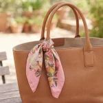 Pink Cotton Bandana 21" Eagle Bird Print Square Scarf - Image 4