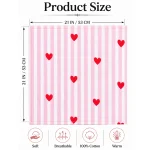 Pink Heart Bandana 100% Cotton 21" Square Neckerchief - Image 10