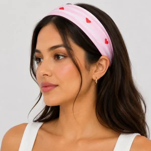 Pink Heart Bandana 100% Cotton 21" Square Neckerchief - Image 6