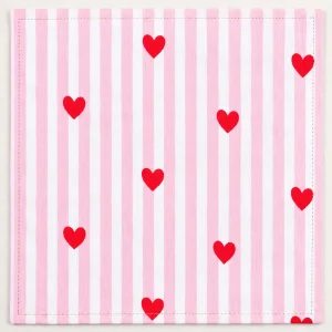 Pink Heart Bandana 100% Cotton 21" Square Neckerchief - Image 9