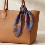 Purple Leopard Print Square Hair Scarf Women Cotton Bandana - Image 4