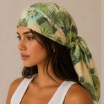 Royal Peacock & Palace Garden 100% Cotton Bandana (21" x 21")