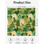 Royal Peacock & Palace Garden 100% Cotton Bandana (21" x 21") - Image 9