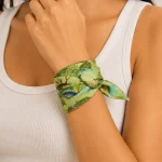 Royal Peacock & Palace Garden 100% Cotton Bandana (21" x 21") - Image 5