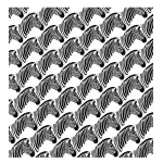 Sanganer Black & White Zebra Print Cotton Bandana - Image 10