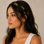 Women Black Leopard Print Cotton Bandana – Hair Wrap & Neck Scarf - Image 7