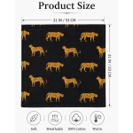 Women Black Leopard Print Cotton Bandana – Hair Wrap & Neck Scarf - Image 10