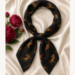 Women Black Tiger Cotton Hair Wrap Bandana Scarf - Image 6