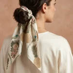 Women Pineapple Bird Print Cotton Bandana 21" - Image 2