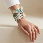 Women Pineapple Bird Print Cotton Bandana 21" - Image 5
