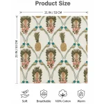 Women Pineapple Bird Print Cotton Bandana 21" - Image 9