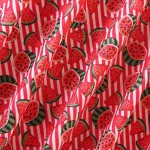 Women Red Watermelon Print Cotton Fabric 2.5 Yard - Image 3