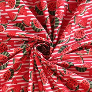 Women Red Watermelon Print Cotton Fabric 2.5 Yard - Image 4