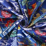 100% Cotton Fabric Blue Patchwork Hand Block Printed 2.5 Yards - Image 3