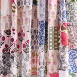 3 Yard Bohemian Cotton Fabric White Patchwork Dress Material - Image 2