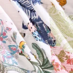 3 Yard Bohemian Cotton Fabric White Patchwork Dress Material - Image 3
