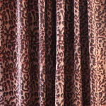 5 Yard Leopard Animal Print Velvet Fabric Beige 44" Wide - Image 2