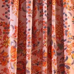 Beige Velvet Fabric Multi Mughal Flower 44" Wide Sewing - Image 2
