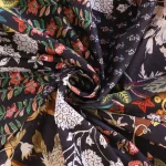 Black Indian Cotton Patchwork Fabric Handmade Printed - Image 4