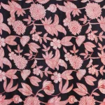 Black Velvet Fabric Floral Print Dress Making Sewing Clothes