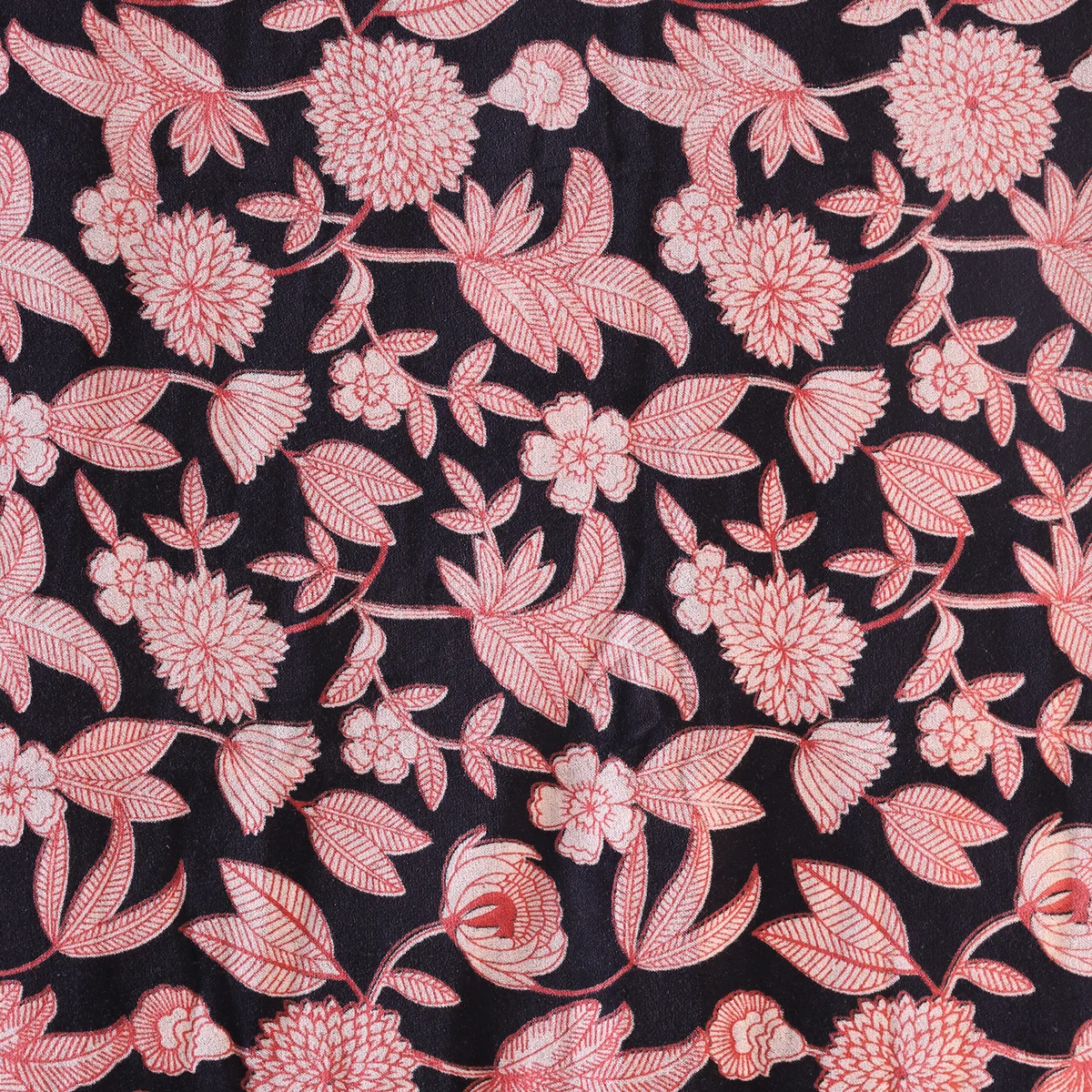 black-velvet-fabric-floral-print-dress-making-sewing-clothes VF-47 (1) Black Velvet Fabric Floral Print Dress Making Sewing Clothes - Image 1