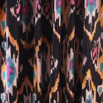 Luxury Handmade Jaipur Soft Velvet Fabric Black Ikat Print - Image 2