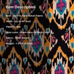 Luxury Handmade Jaipur Soft Velvet Fabric Black Ikat Print - Image 5