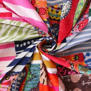 Multi Indian Cotton Patchwork Fabric By 10 Yard - Image 4