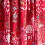 Red Patchwork Cotton Fabric By 5 Yard Block Print - Image 2