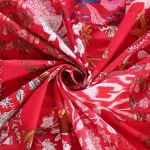 Red Patchwork Cotton Fabric By 5 Yard Block Print - Image 4